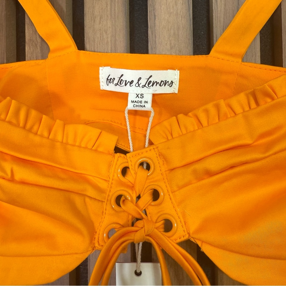 For Love & Lemons Clementine Bra Top XS NWT - Picture 3 of 5